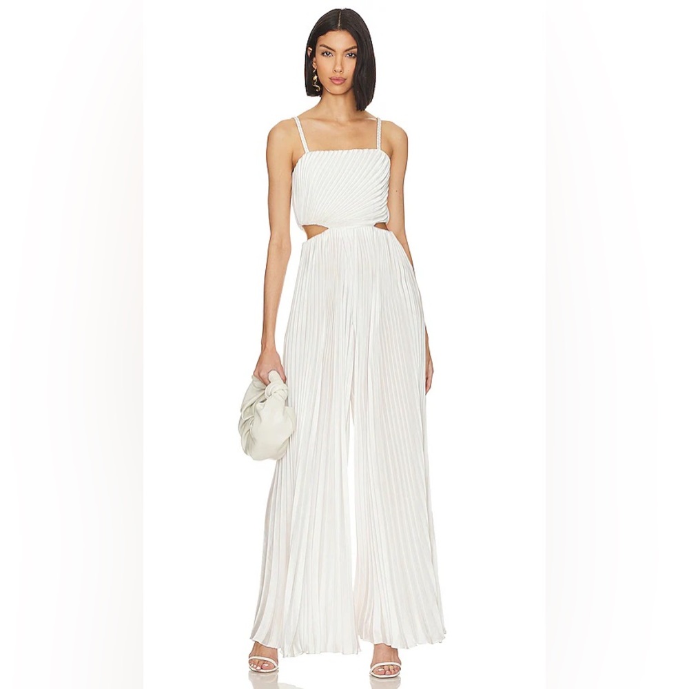 Alice + Olivia pleated wide leg jumpsuit - new with tags - size 4